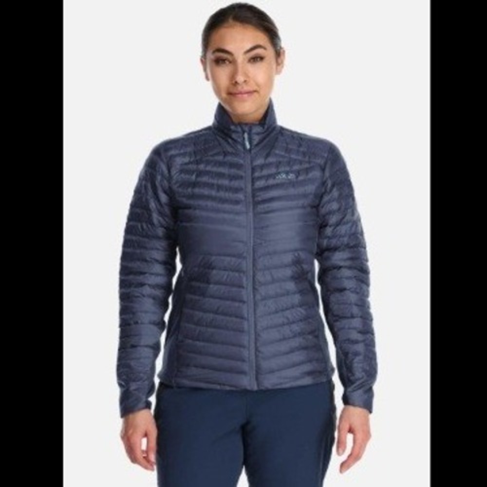 Rab Cirrus Flex 2.0 Jacket Women XL Navy Blue Primaloft Hybrid Puffer QIO-75